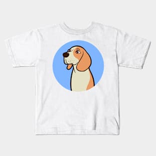 solemn dog looking up Kids T-Shirt